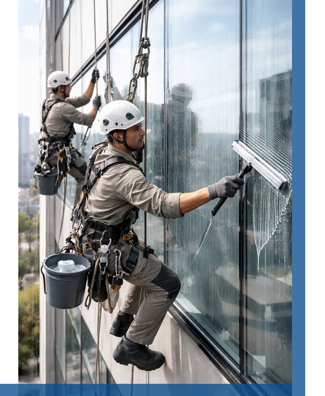 Мойка окон альпинистами в Ступине от 4677 р. | ВЫСОТНИК-Стп