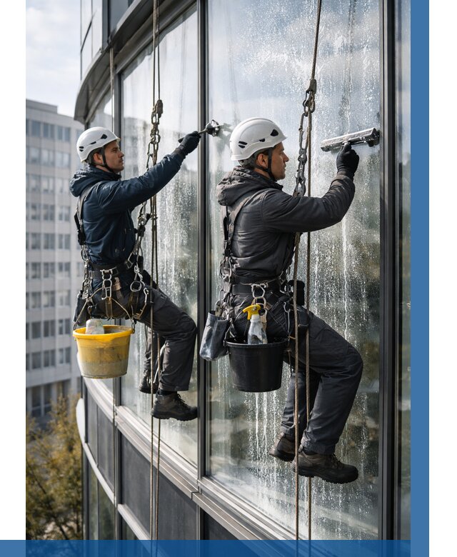 Мойка панорамных окон в Ступине от 364 р. заказать у ВЫСОТНИК-Стп