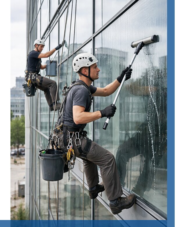 Мойка витражей альпинистами в Ступине от 728 р. под ключ|ВЫСОТНИК-Стп