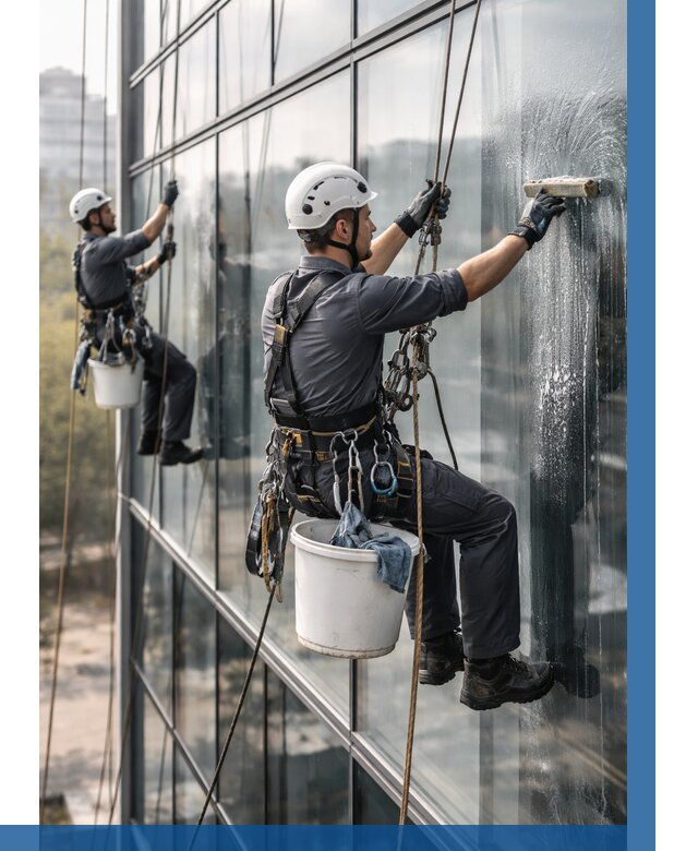 Мойка сплошного остекления в Ступине, заказать от 312 р.| ВЫСОТНИК-Стп