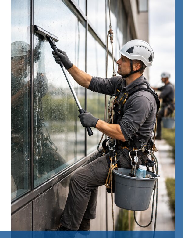 Мойка стеклянных фасадов в Ступине от 208 р. | ВЫСОТНИК-Стп