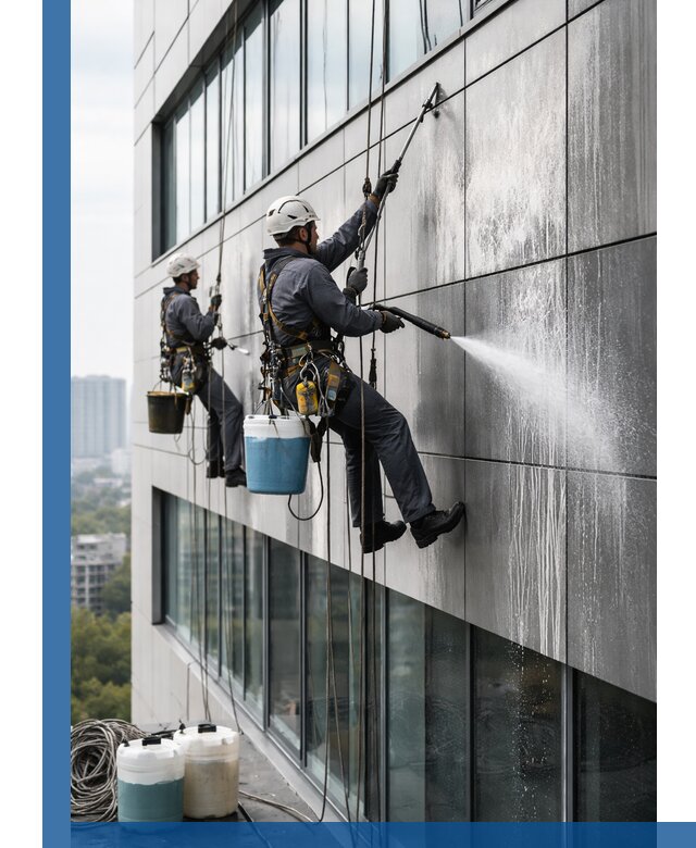 Профессиональная мойка вентилируемых фасадов в Ступине