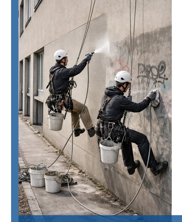 Антиграффити покрытие фасада с защитой от надписей в Ступине