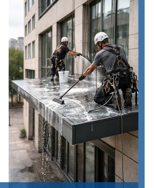 Мойка козырьков и навесов в Ступине от 3638 р. | ВЫСОТНИК-Стп