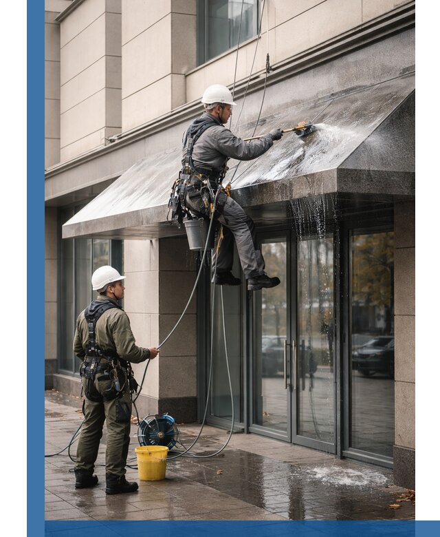 Профессиональная мойка козырьков и навесов в Ступине