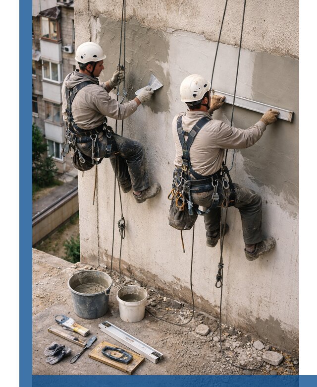 Комплексный ремонт штукатурного фасада с гарантией в Ступине