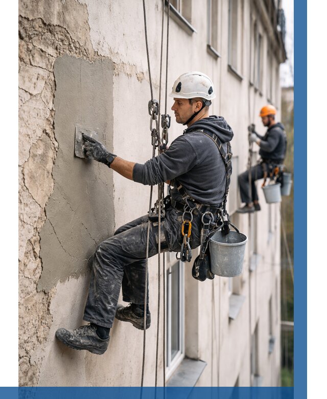 Восстановление штукатурки фасада в Ступине от 1247 р. | ВЫСОТНИК-Стп