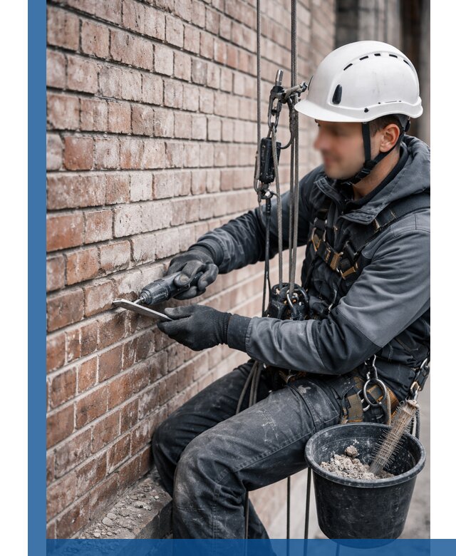 Расшивка кирпичных швов фасадов и стен, ремонт в Ступине