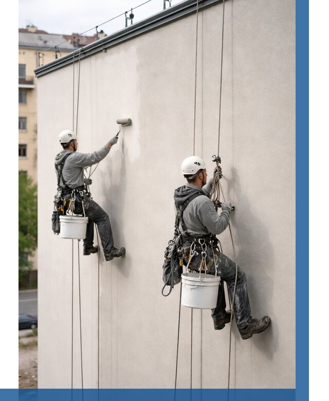 Покраска оштукатуренного фасада в Ступине от 333 р. | ВЫСОТНИК-Стп