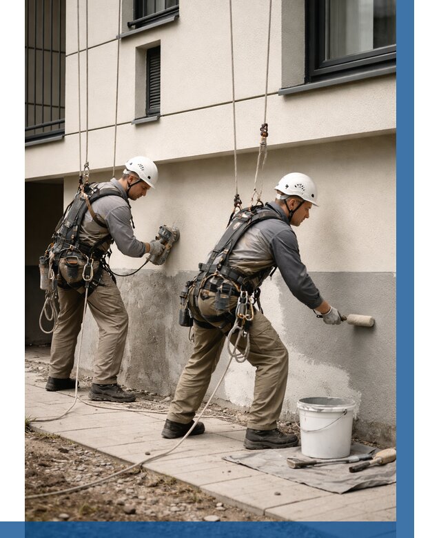 Окраска цоколя здания в Ступине от 468 р. под ключ | ВЫСОТНИК-Стп