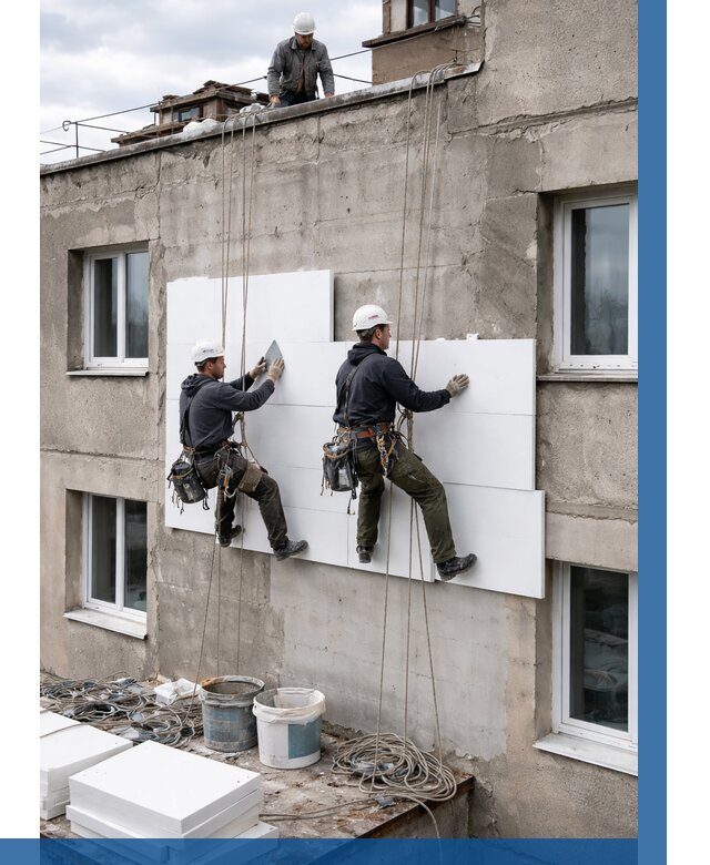 Утепление фасада пенополистиролом в Ступине от 1871 р. | ВЫСОТНИК-Стп