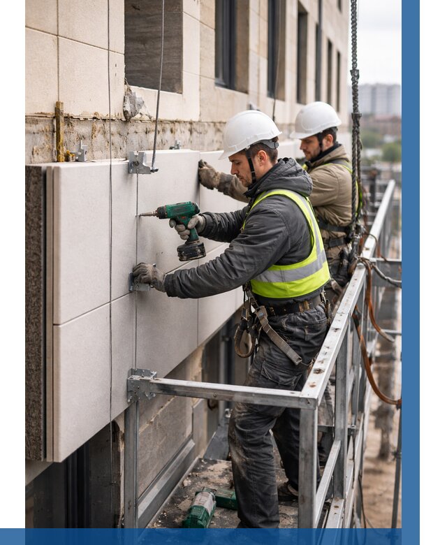 Монтаж фасадных термопанелей в Ступине от 1559 р. | ВЫСОТНИК-Стп