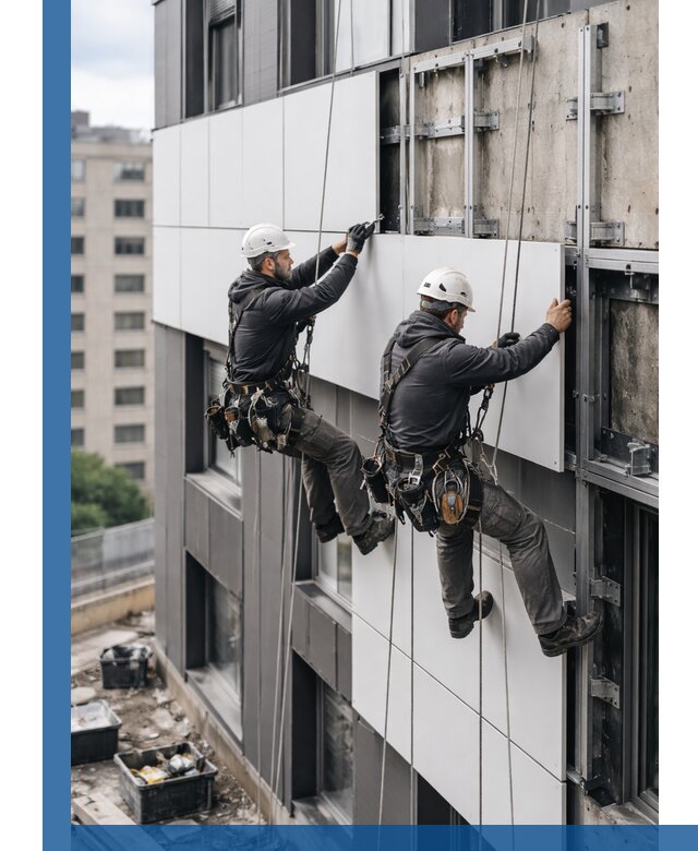 Монтаж композитных панелей фасада в Ступине под ключ