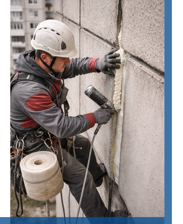 Утепление межпанельных швов в Ступине от 728 р. | ВЫСОТНИК-Стп