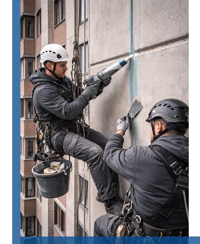 Вторичная герметизация швов фасада и кровли в Ступине