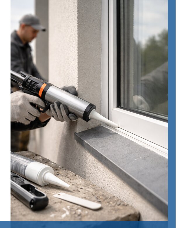 Герметизация монтажных швов окон в Ступине от 676 р. | ВЫСОТНИК-Стп