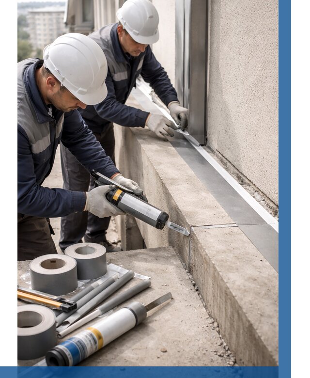 Герметизация примыкания балкона в Ступине от 4677 р. | ВЫСОТНИК-Стп