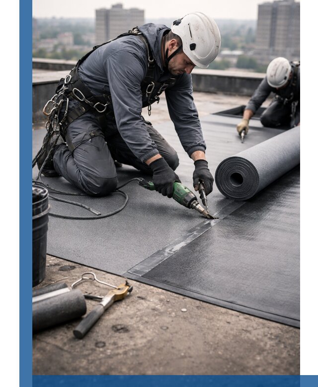 Ремонт мягкой кровли в Ступине с выездом промальпинистов