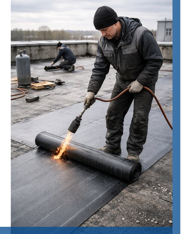 Ремонт наплавляемой кровли в Ступине от 728 р. | ВЫСОТНИК-Стп