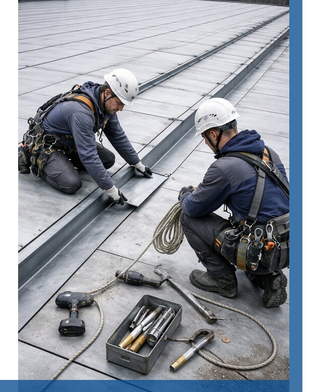 Ремонт фальцевой кровли в Ступине от 728 р. | ВЫСОТНИК-Стп