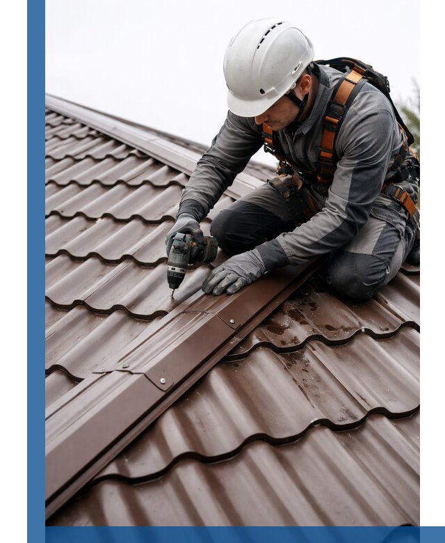 Ремонт металлочерепицы на крыше в Ступине профессионально