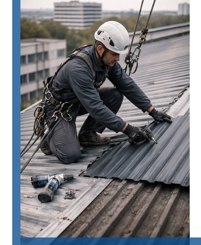 Ремонт профнастила на кровле в Ступине, работы под ключ