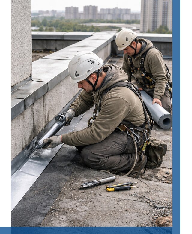 Ремонт кровельных примыканий в Ступине от 1247 р. | ВЫСОТНИК-Стп