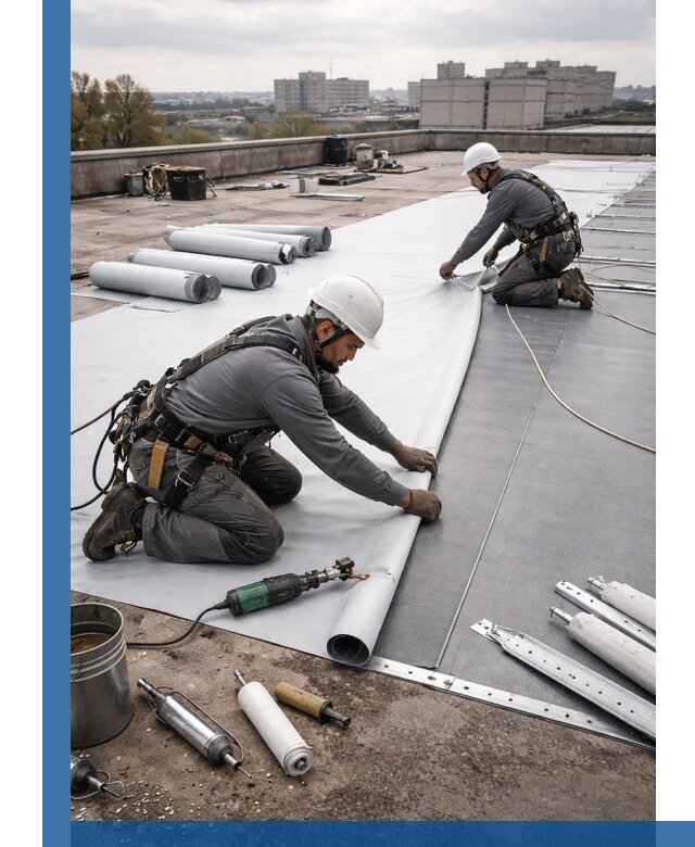 Монтаж мембранной кровли в Ступине для промышленных зданий