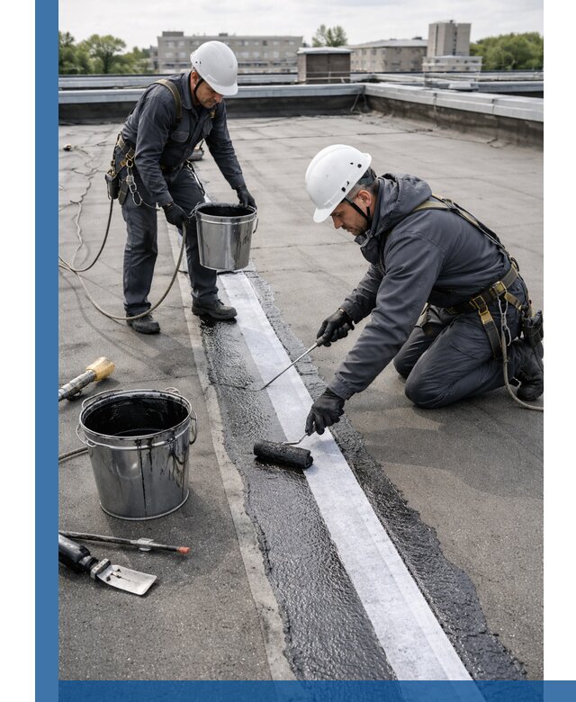 Гидроизоляция кровли мастикой в Ступине надежная защита