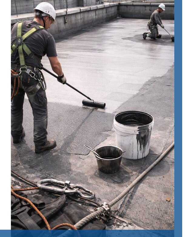 Гидроизоляция кровли жидкой резиной в Ступине от 520 р. | ВЫСОТНИК-Стп