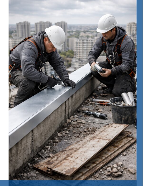 Замена парапетных крышек под ключ в Ступине от 1247 р. | ВЫСОТНИК-Стп