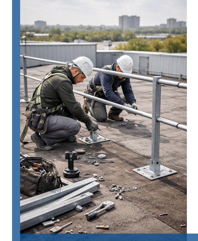 Монтаж кровельного ограждения в Ступине под ключ с гарантией