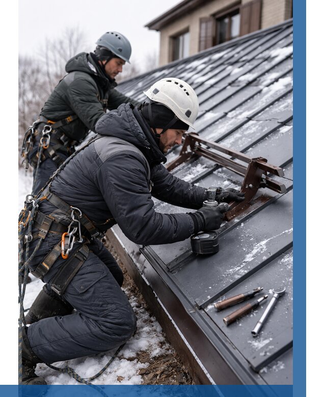 Монтаж снегозадержателей в Ступине от 468 р. | ВЫСОТНИК-Стп