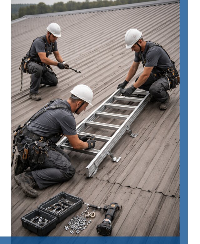 Монтаж кровельной лестницы в Ступине от 4677 р. | ВЫСОТНИК-Стп