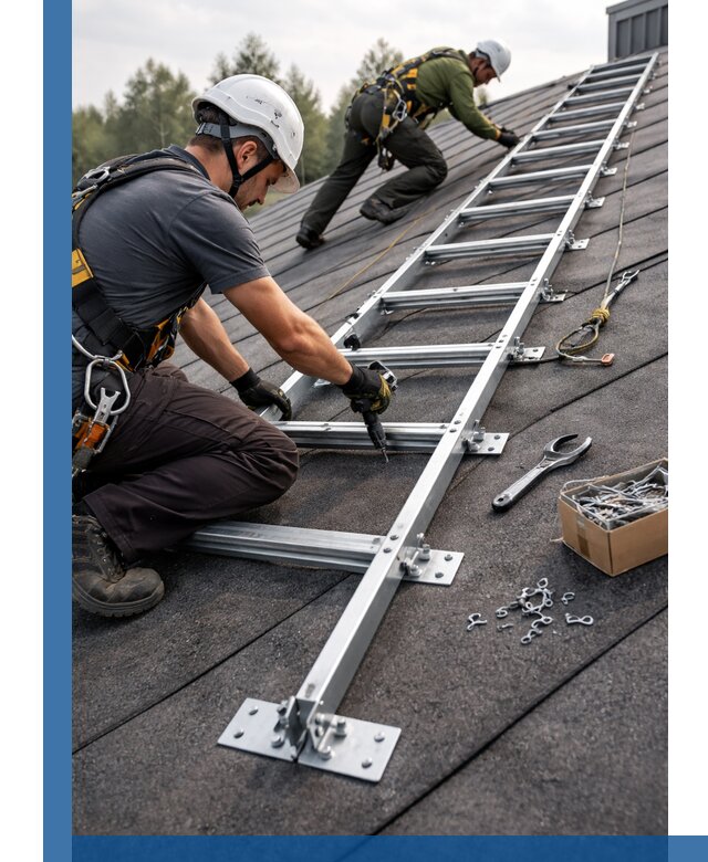 Профессиональный монтаж кровельной лестницы в Ступине под ключ