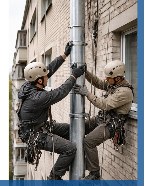 Замена водосточных труб в Ступине от 6756 р. | ВЫСОТНИК-Стп