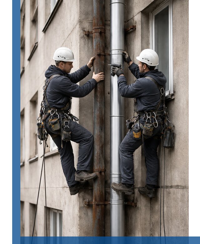 Замена водосточных труб в Ступине: монтаж и демонтаж под ключ