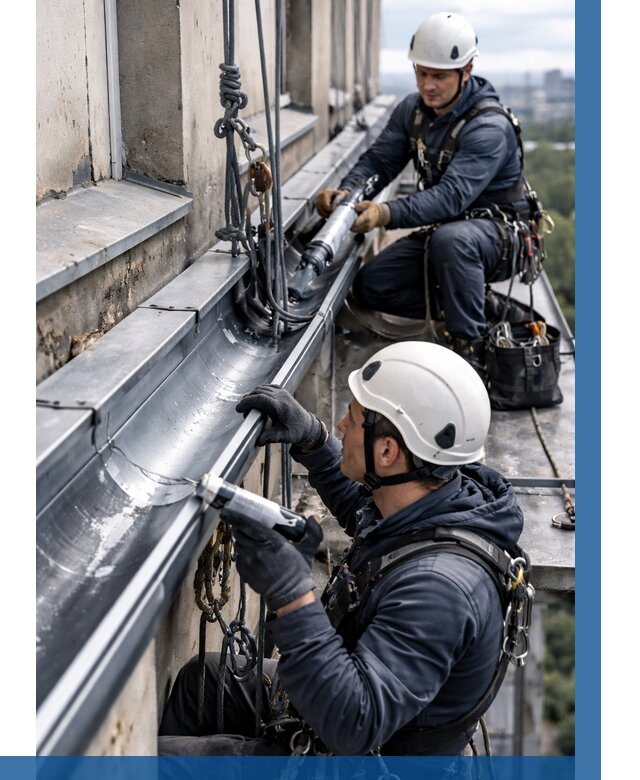 Ремонт водосточных желобов в Ступине от 6756 р. | ВЫСОТНИК-Стп