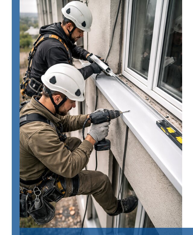 Профессиональный монтаж оконных отливов и отведения воды в Ступине