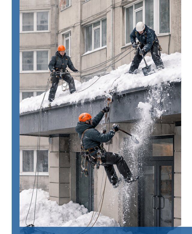 Безопасная очистка навесов от снега в Ступине круглогодично