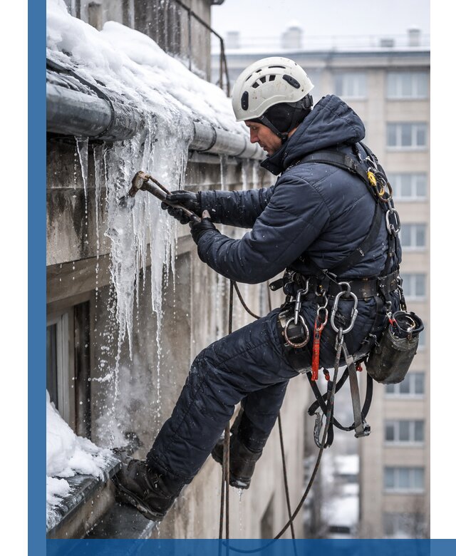 Удаление наледи и чистка водостоков в Ступине оперативно и безопасно