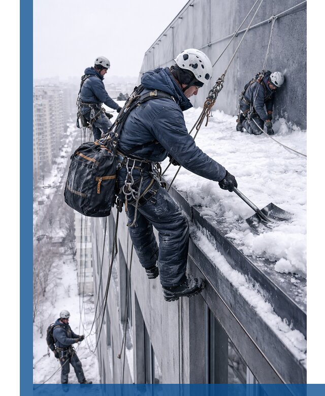 Абонентское обслуживание кровли зимой в Ступине регулярный уход