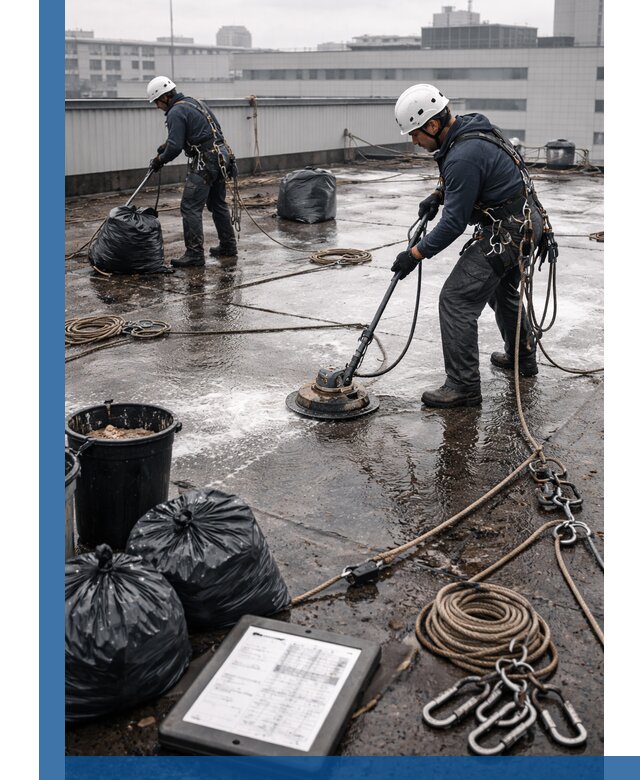 Плановая очистка кровли по графику в Ступине для безопасности