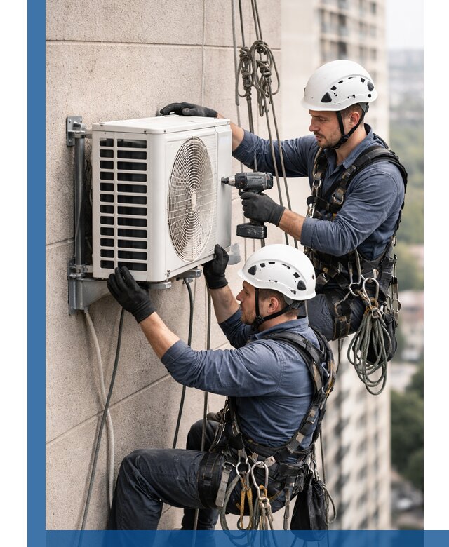 Монтаж внешнего блока кондиционера в Ступине установка и крепление