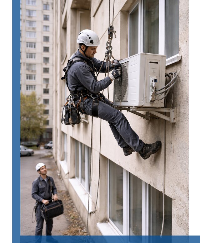 Демонтаж внешнего блока кондиционера в Ступине профессионально