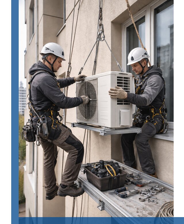 Перенос внешнего блока кондиционера в Ступине с монтажом и крепежом