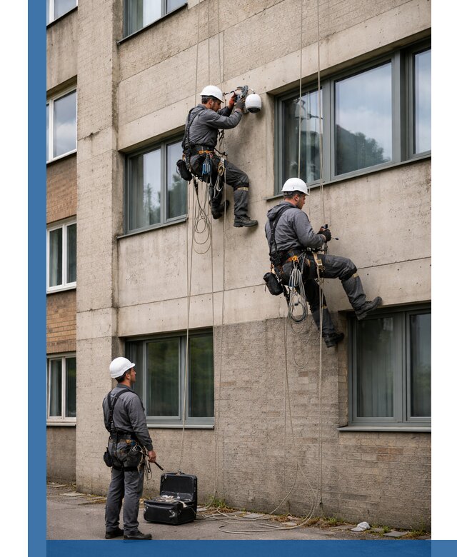Монтаж фасадных камер видеонаблюдения в Ступине под ключ