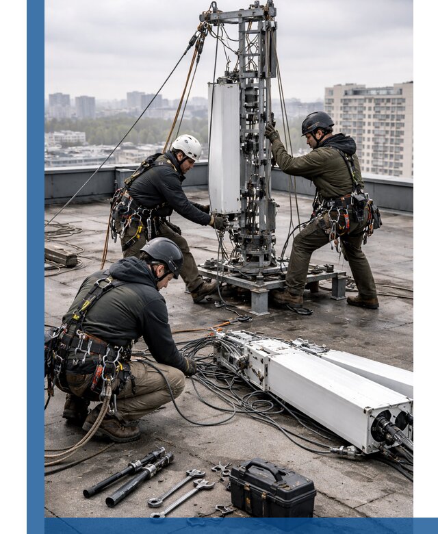 Демонтаж антенн на крыше зданий в Ступине с гарантией