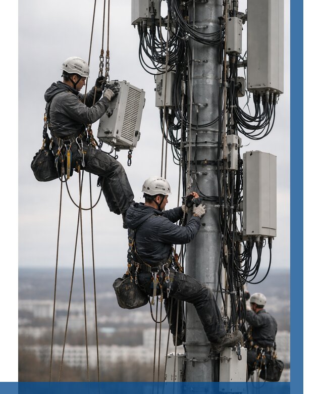 Монтаж оборудования связи на мачте в Ступине от 7796 р. | ВЫСОТНИК-Стп