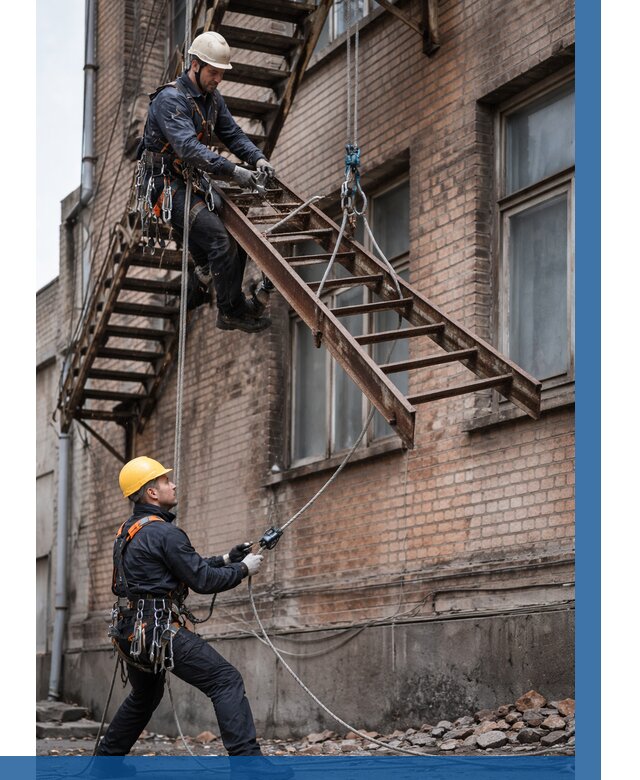 Демонтаж пожарной лестницы в Ступине от 12473 р. | ВЫСОТНИК-Стп